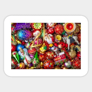 The Magic Of Christmas Ornaments Sticker